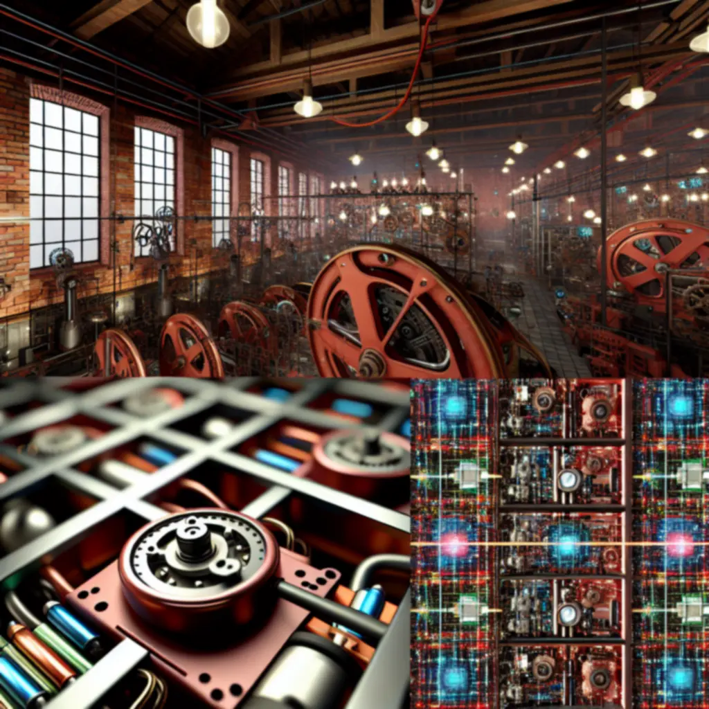 Złożony układ redstone z tłokami, obserwatorami i sorterem przedmiotów